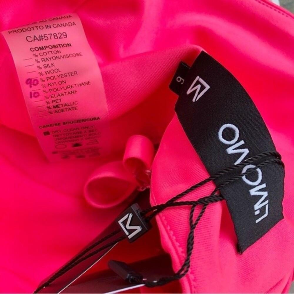 NWT L'Momo Bustier Top Chain Straps Barbie Pink White Crop 6 - Picture 5 of 5